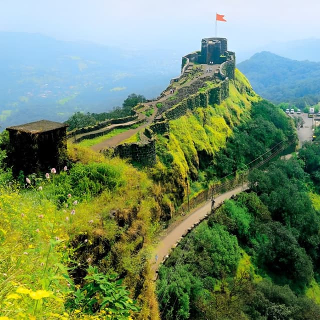 Pratapgad Fort, a historic attraction near Saj On The Mountain, the best luxury resort in Mahabaleshwar.