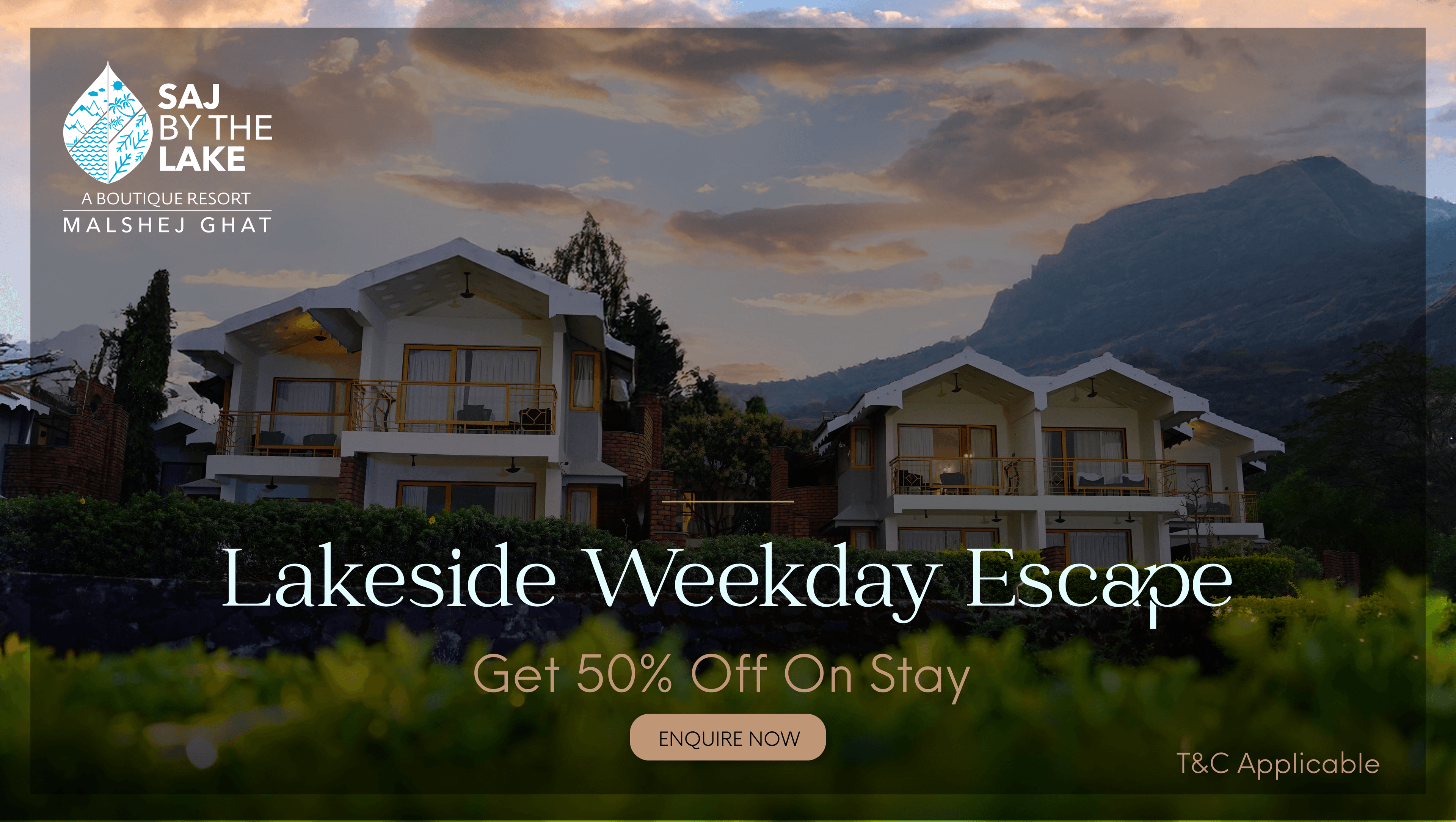 Weekday Escape Package at Saj by the Lake - Malshej Ghat